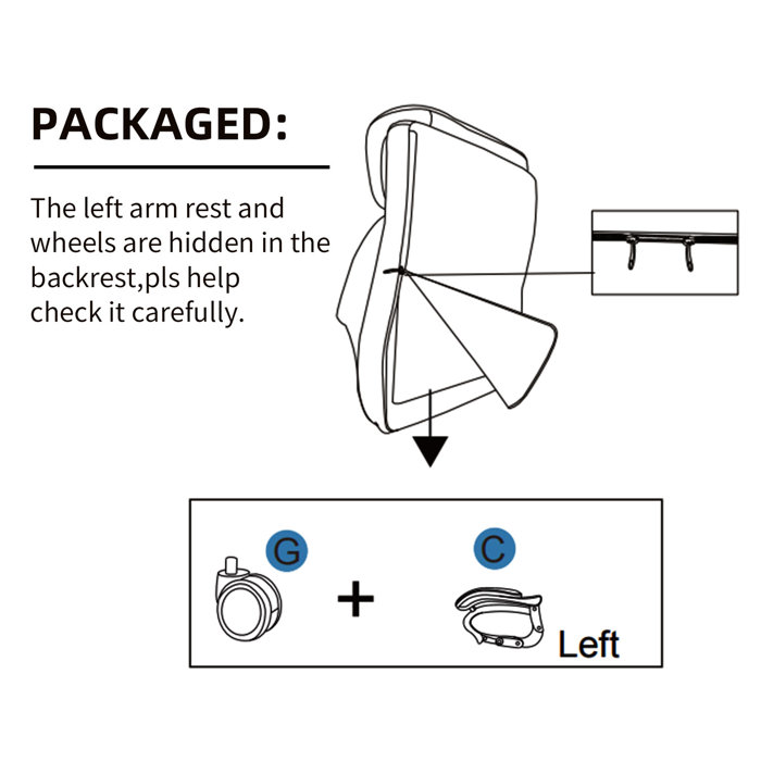 Inbox Zero HunterDuncan Big and Tall Office Chair 500Lbs for Heavy